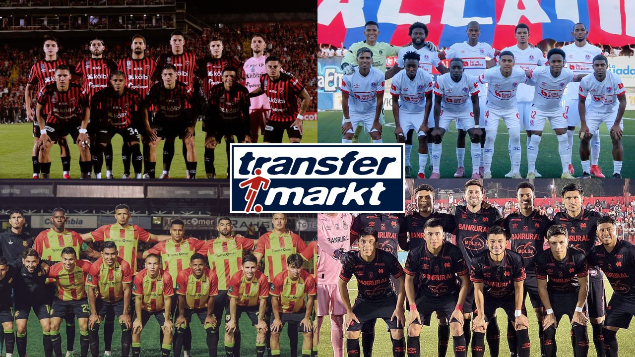 Estos son los equipos centroamericanos más caros en 2026, según Transfermarkt