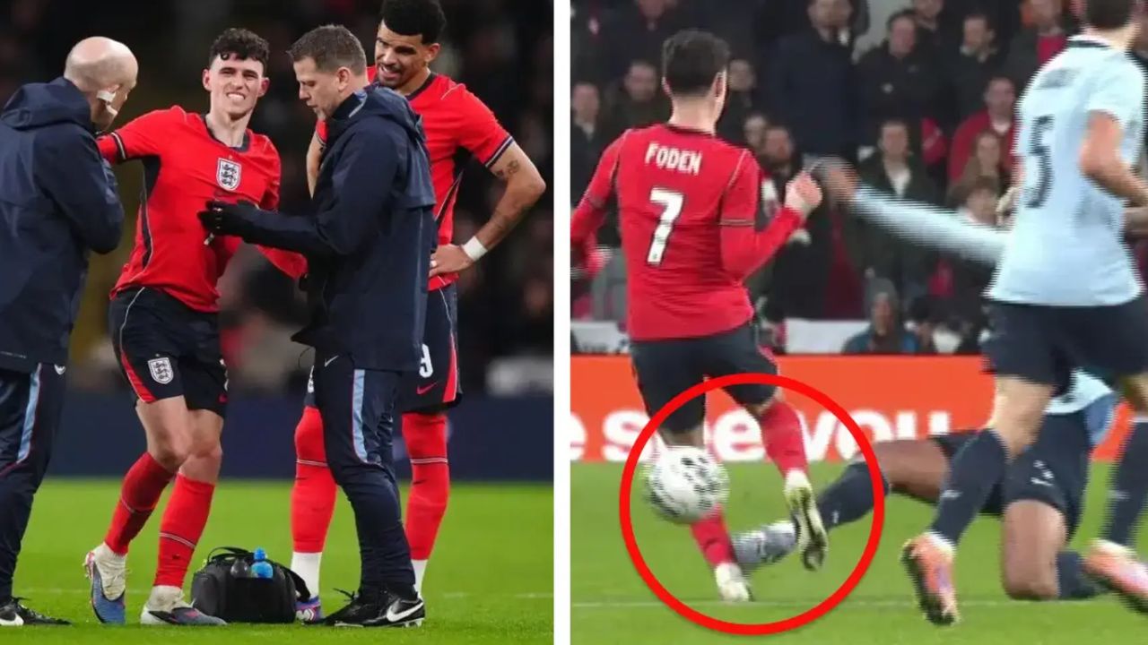 Ronald Araújo propina tremendo planchazo y lesiona a figura de Inglaterra