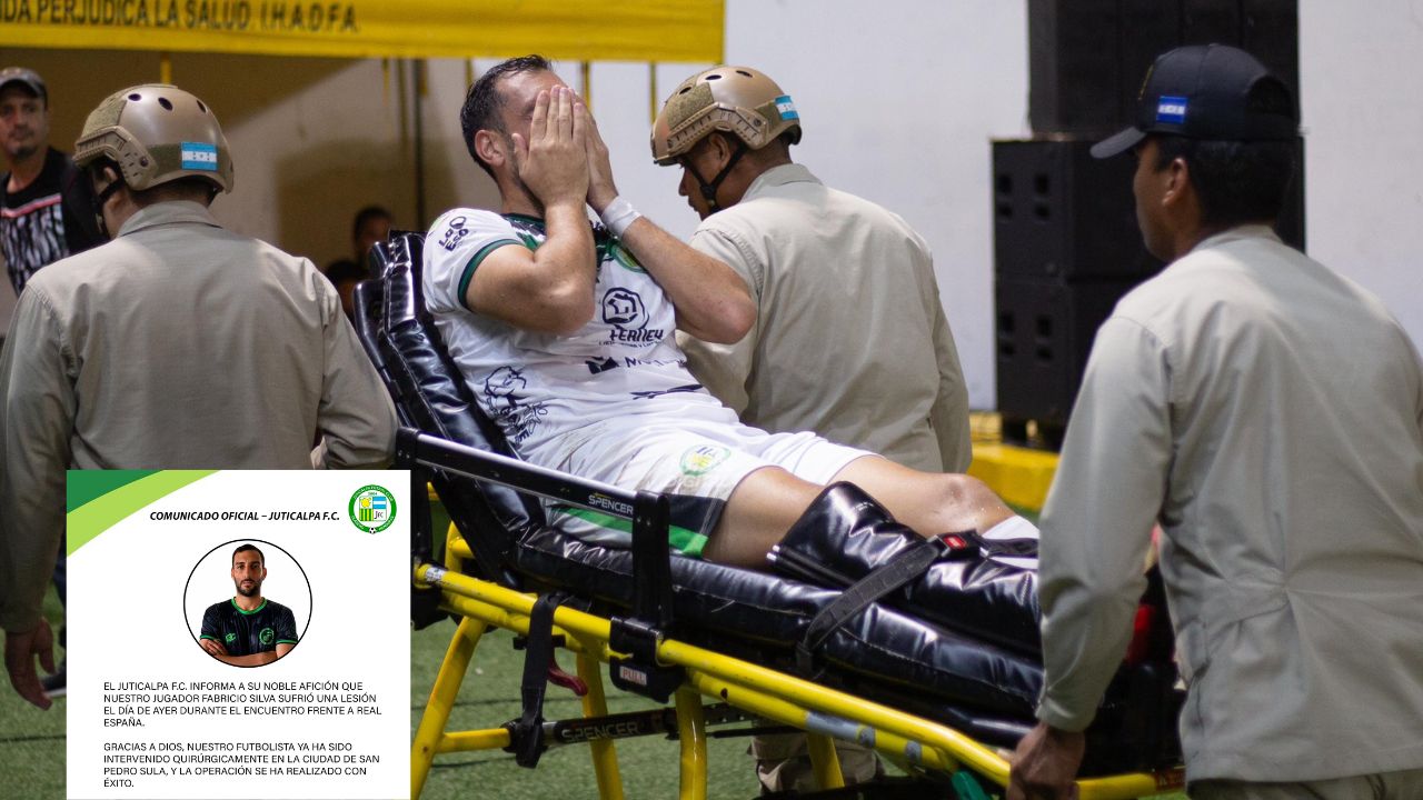 Se confirma la gravedad de la lesión de Fabricio Silva tras encuentro del Juticalpa