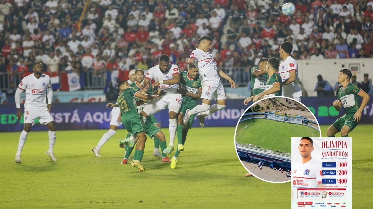Olimpia confirma su sede y precio de boletería para duelo ante Marathón