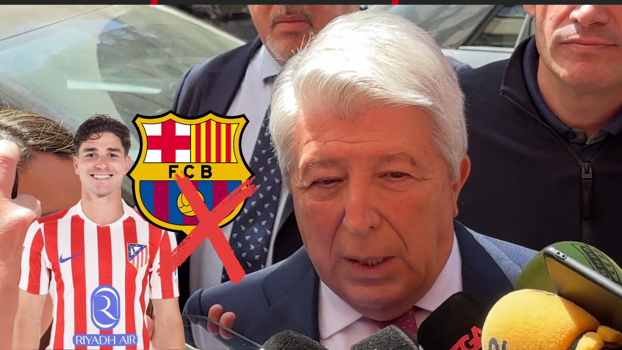 Presidente del Atlético de Madrid suelta dardo a Barcelona por Julián Álvarez