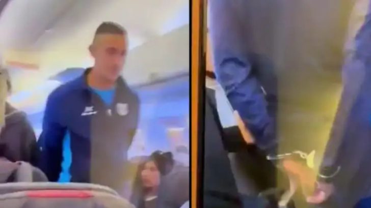 Futbolista profesional desata el pánico al gritar que había una bomba en pleno vuelo