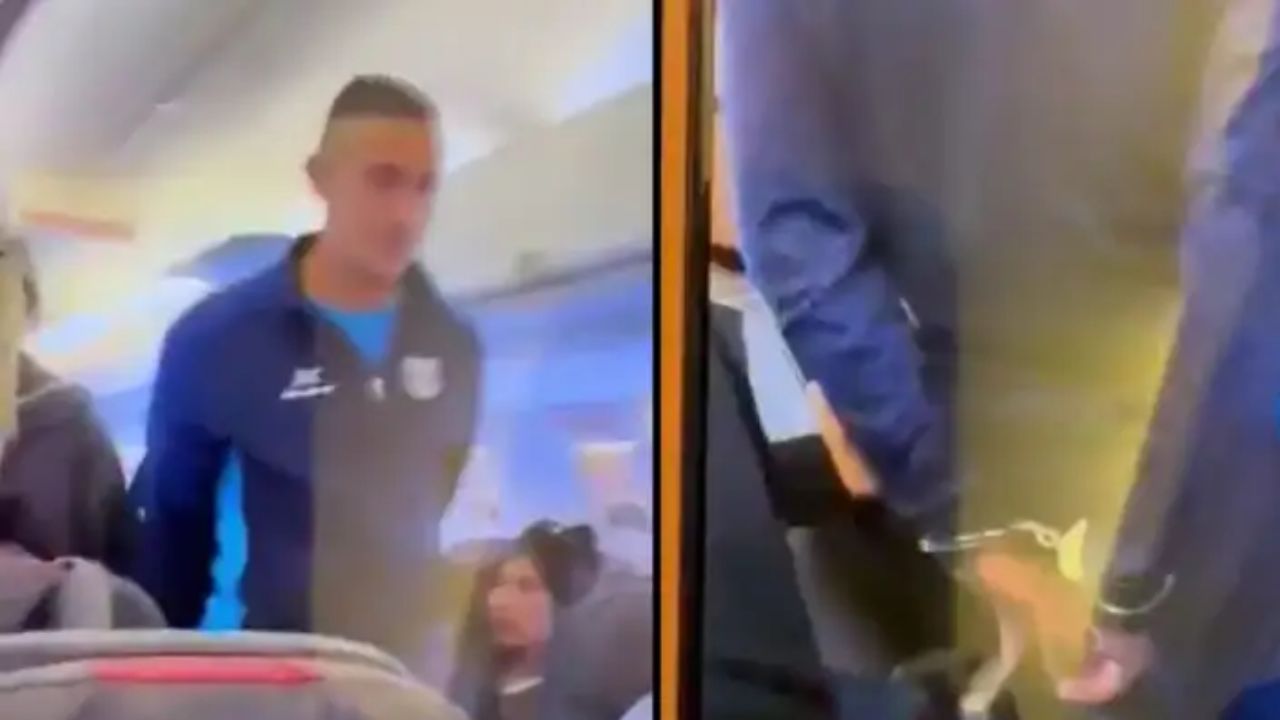 Futbolista profesional desata el pánico al gritar que había una "bomba" en pleno vuelo