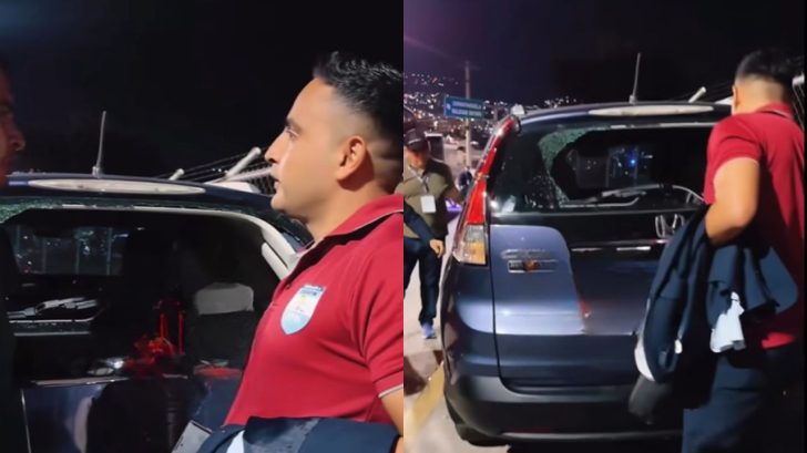 Captan cómo reaccionó Said Martínez al ver su coche vandalizado tras el clásico