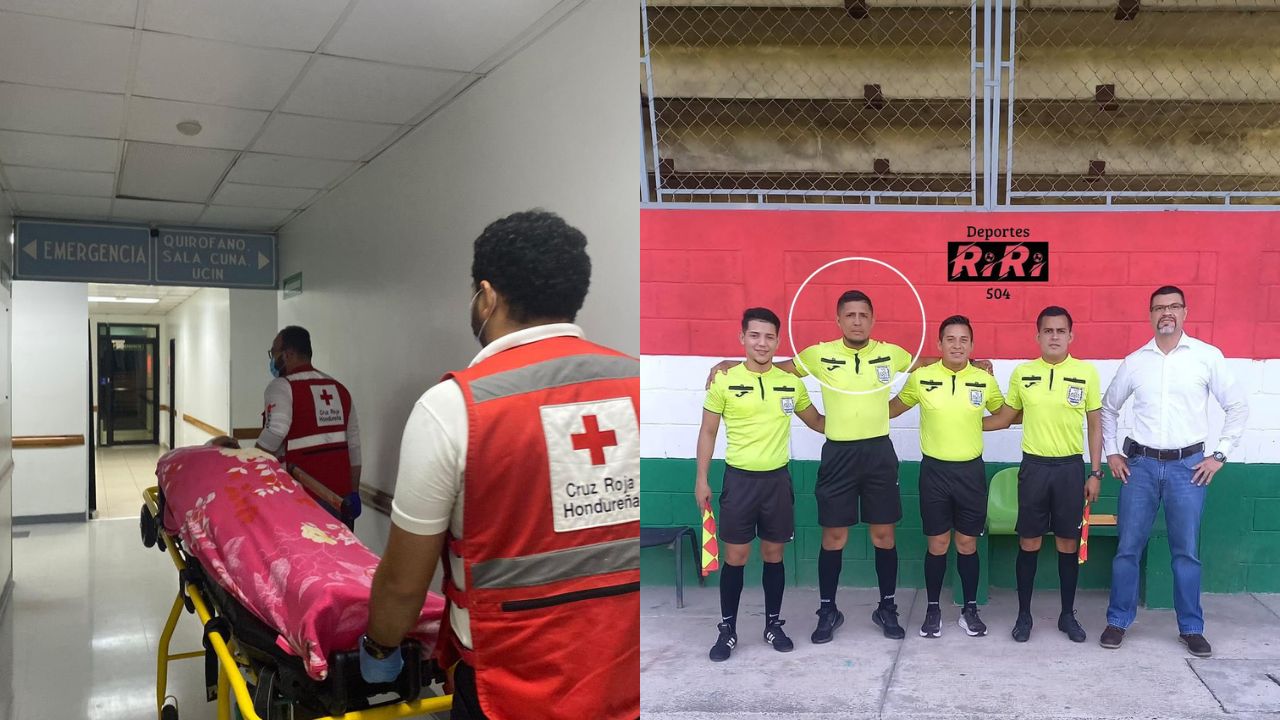 Árbitro hondureño que sufrió accidente fue trasladado a otro hospital en el Norte del país