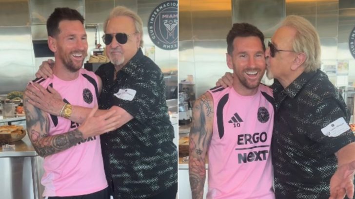 Lionel Messi recibe beso de Kiko tras encuentro en la ciudad de Miami
