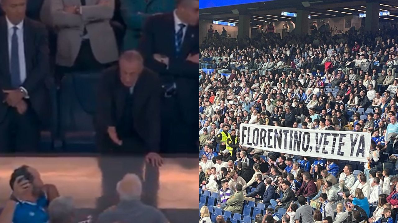 Florentino Pérez se encara con aficionados del Real Madrid en el Bernabéu