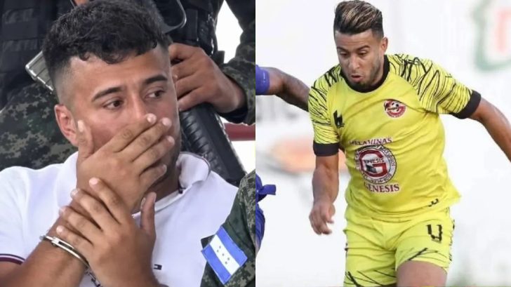Futbolista hondureño capturado y presentado como sospechoso de extorsión