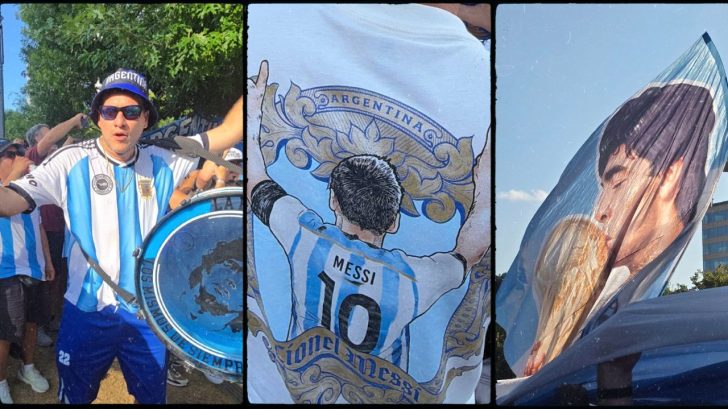 Aficionados Argentinos hacen banderazo en Dallas previo a duelo ante Jordania