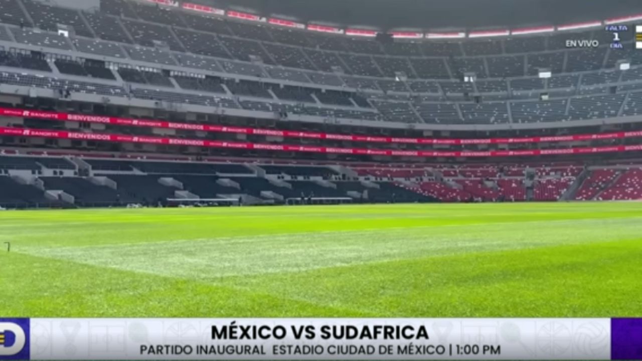 Así luce la cancha del estadio Azteca a un dìa del inicio del Mundial United 2026