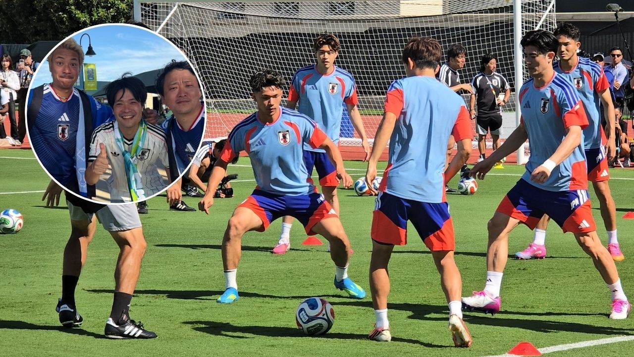 Fanáticos arman fiesta en el entrenamiento de Japón previo al debut en el Mundial