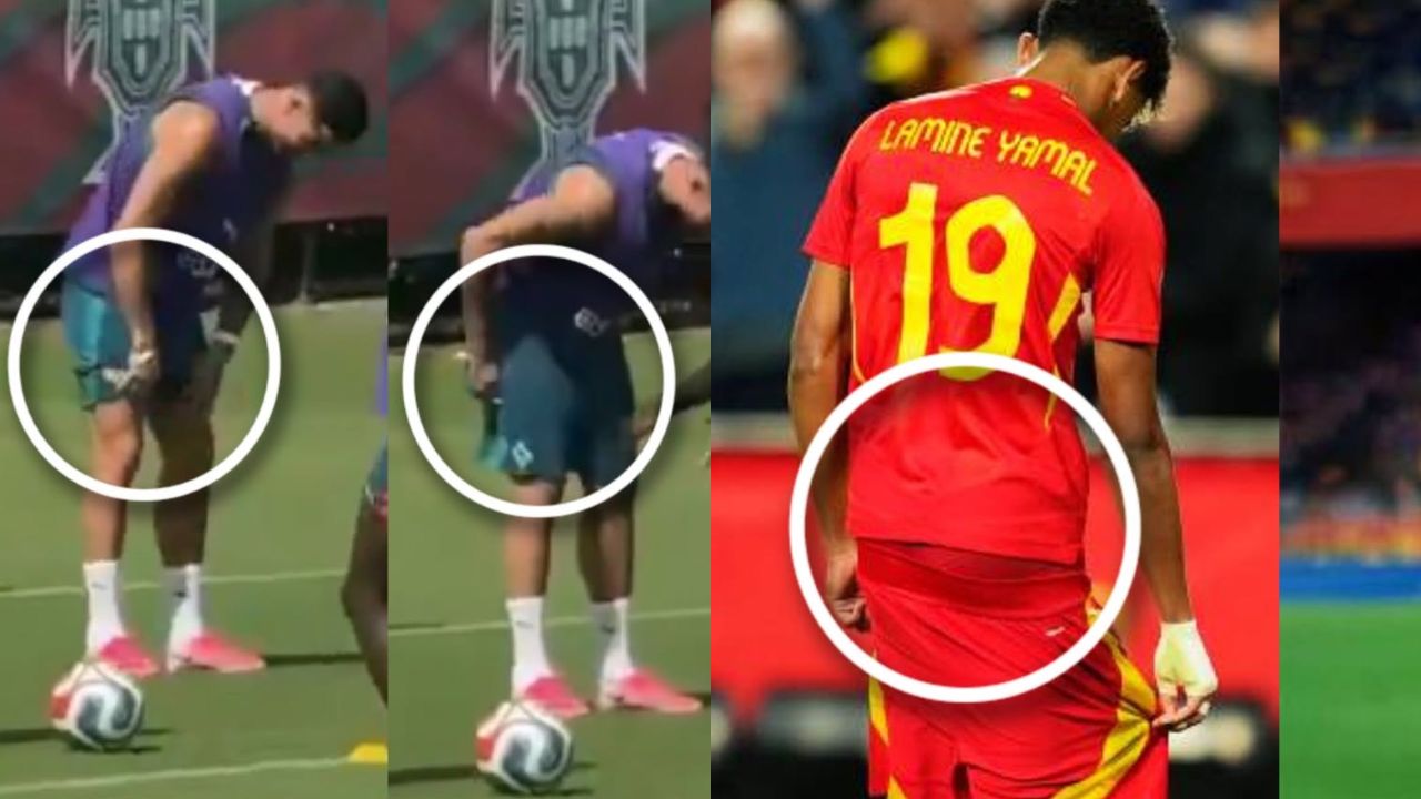 El polémico gesto de Cristiano Ronaldo en el entrenamiento de Portugal que enciende las redes