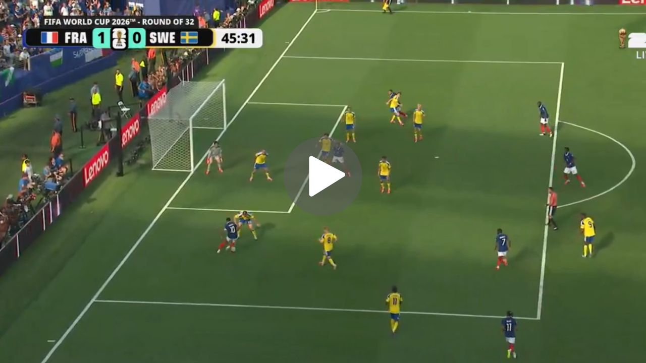 Así fue el tremendo golazo de Kylian Mbappé ante Suecia en los 16vos del Mundial 2026