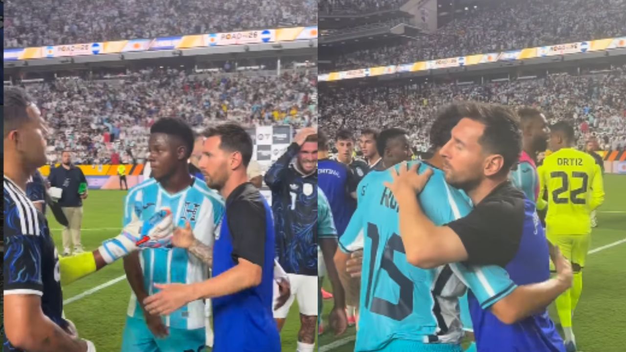 Lo que hicieron los jugadores hondureños con Messi al finalizar el amistoso en Texas
