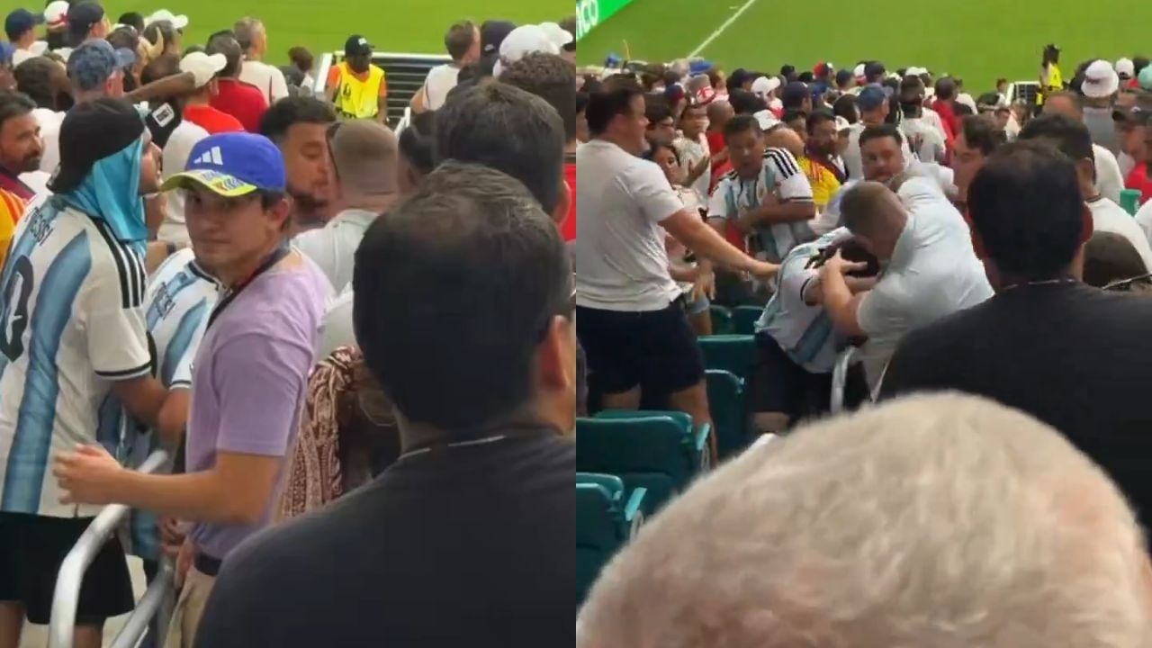 Aficionados de Argentina se pelean con inglés durante el Inglaterra vs Noruega