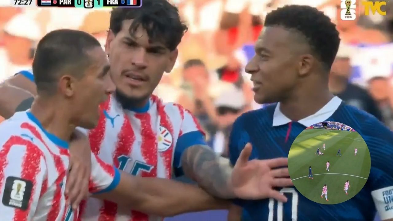 Exponen las jugadas por las qué Mbappé debió ser expulsado ante Paraguay