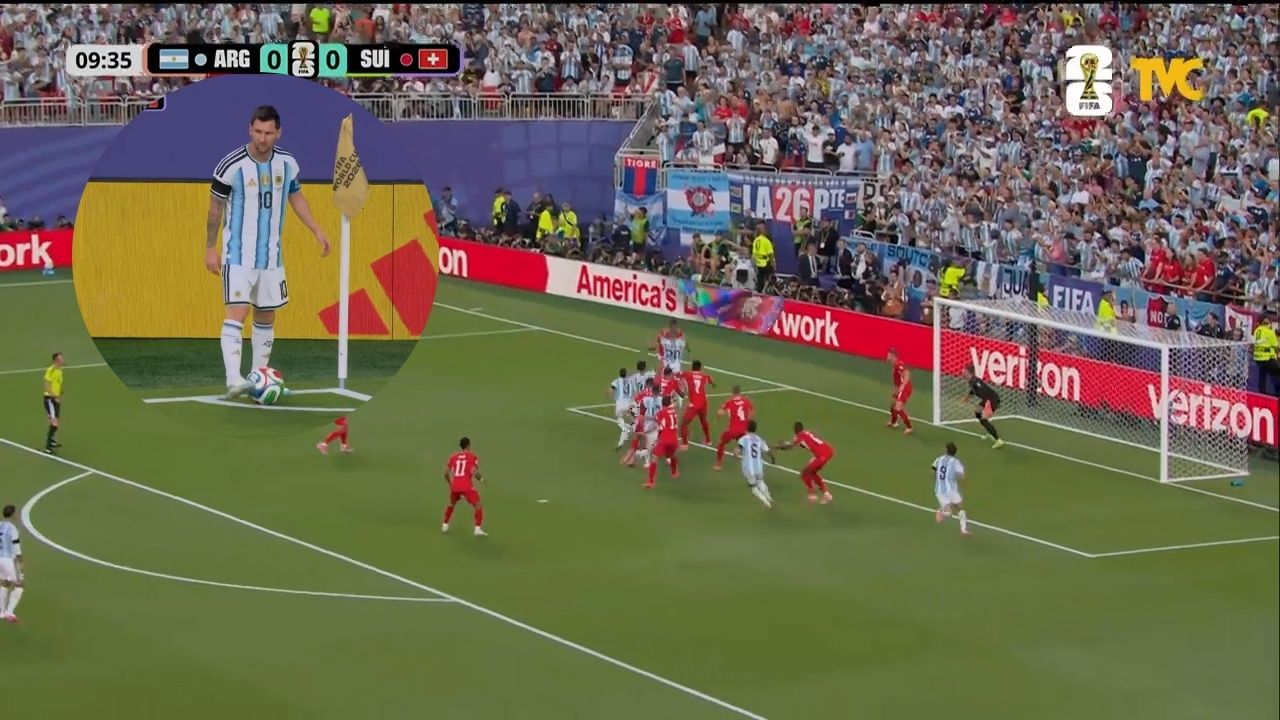 Así fue la asistencia de Messi en el gol de Mac Allister ante Suiza