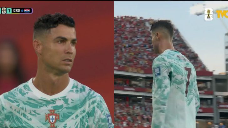 El enojo de Cristiano Ronaldo tras salir de cambio en el Portugal vs Croacia