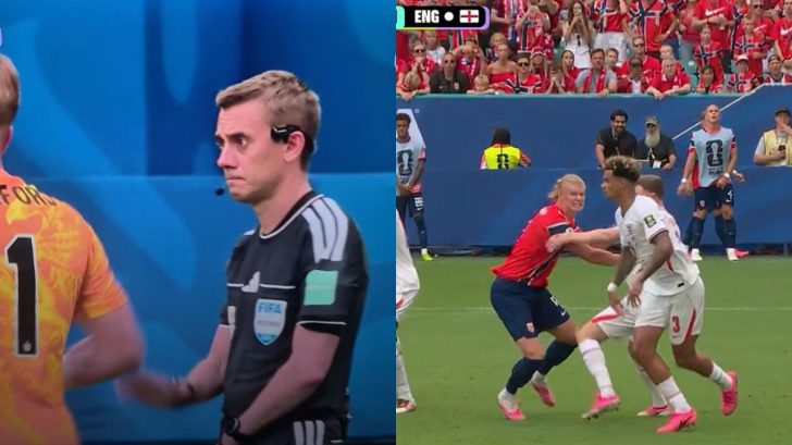 La extraña decisión del árbitro tras anular el gol a Noruega ante Inglaterra