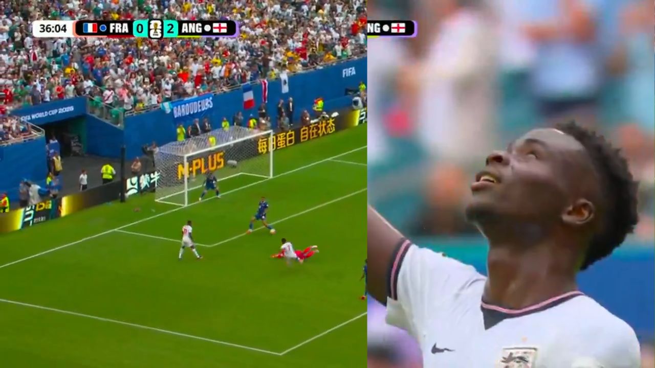 El absurdo gol de Bukayo Saka ante Francia en Estadio Miami