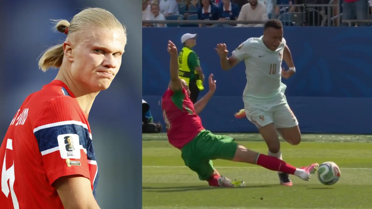 Haaland reacciona al polémico penal de Mbappé ante Marruecos