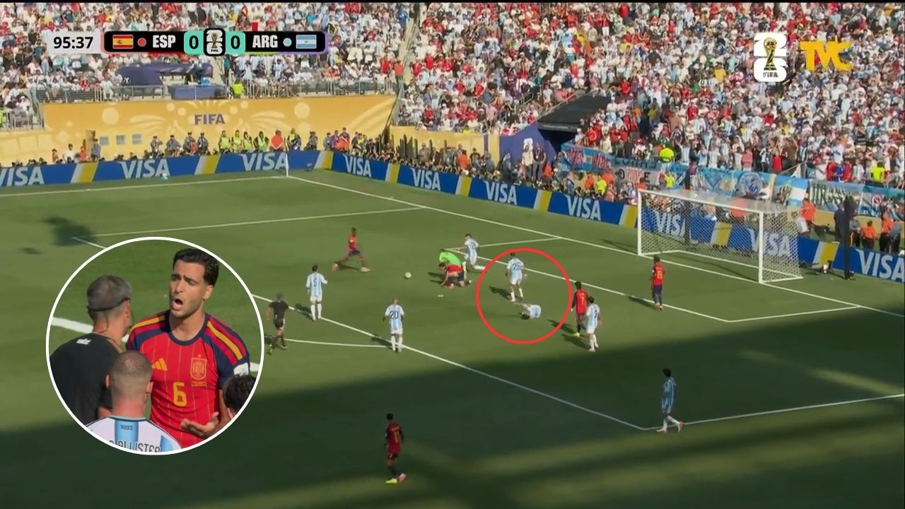 Así fue el polémico gol qué le anularon a España frente a Argentina