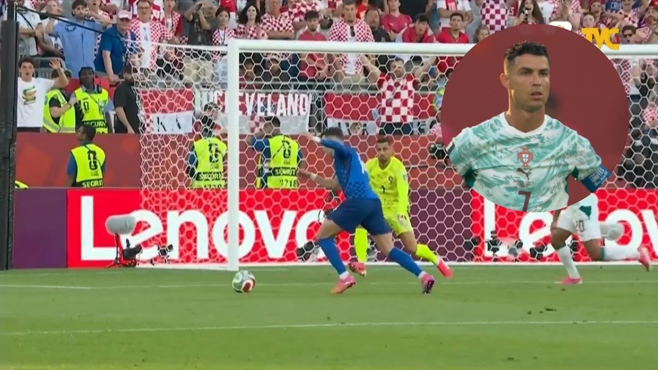 La reacción de Cristiano Ronaldo al gol de Iván Perisic