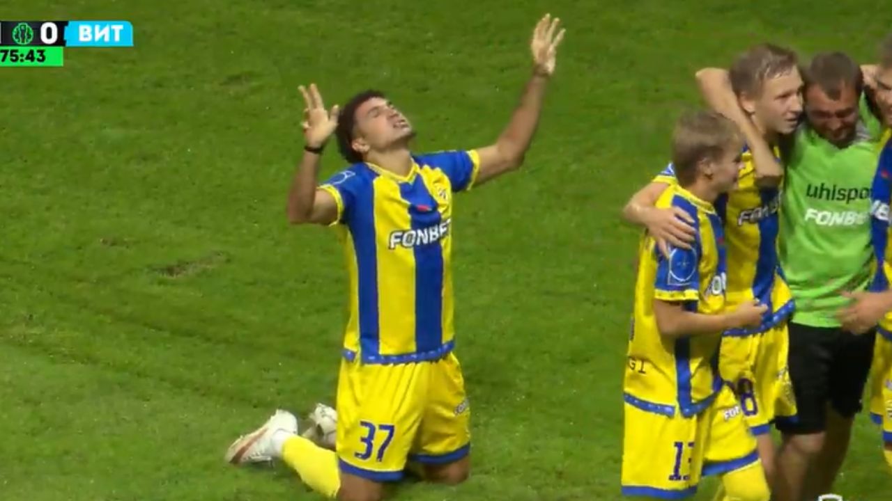Erick Yio Puerto anota su primer gol con el BATE Borisov en Bielorrusia