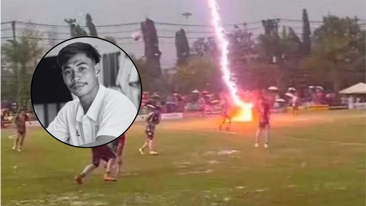 Futbolista muere trágicamente tras ser alcanzado por un rayo en pleno partido