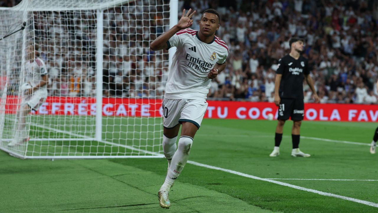 Real Madrid goleó al Real Sociedad con primer Hat Trick de Mbappé