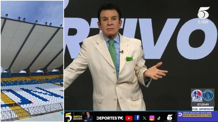 Salvador Nasralla se molesta por cambio de colores en el estadio Nacional