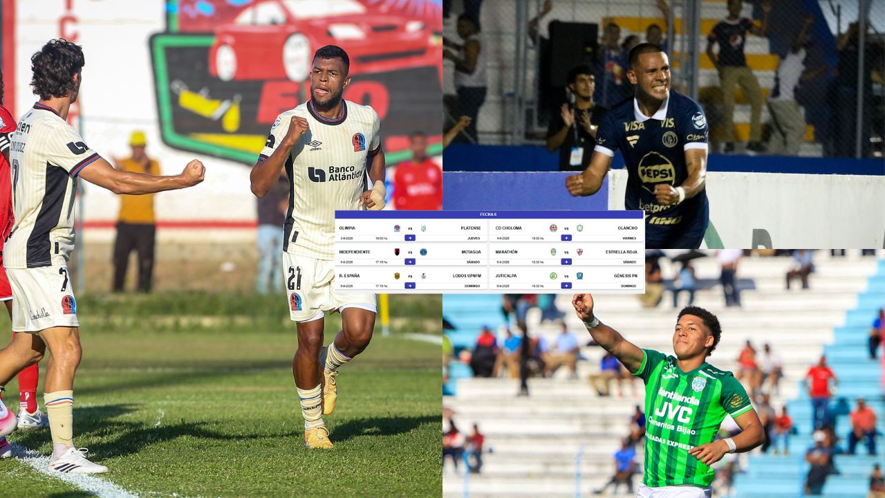 Así se jugará la jornada 6 del torneo Apertura de la Liga Nacional de Honduras