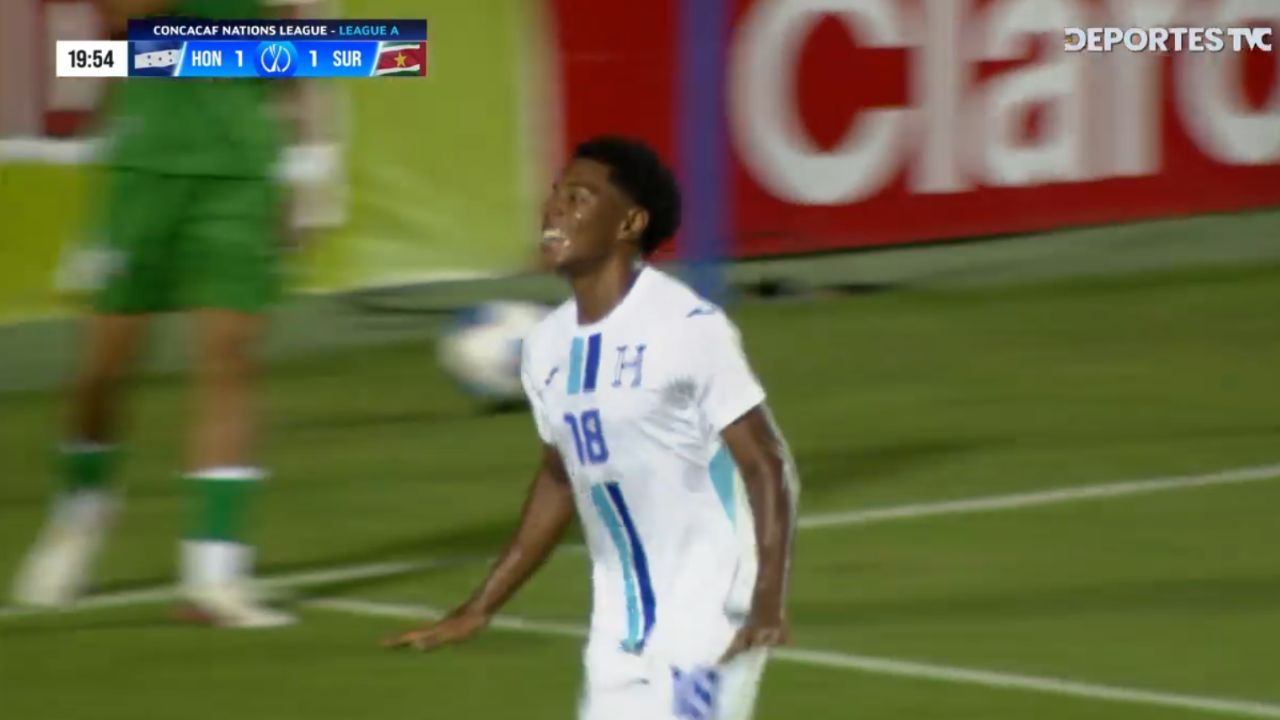 Dereck Moncada anota golazo y asistencia en remontada de Honduras vs Surinam