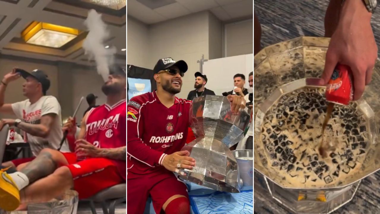 Futbolistas del Toluca realizan polémico festejo con el trofeo de la Leagues Cup