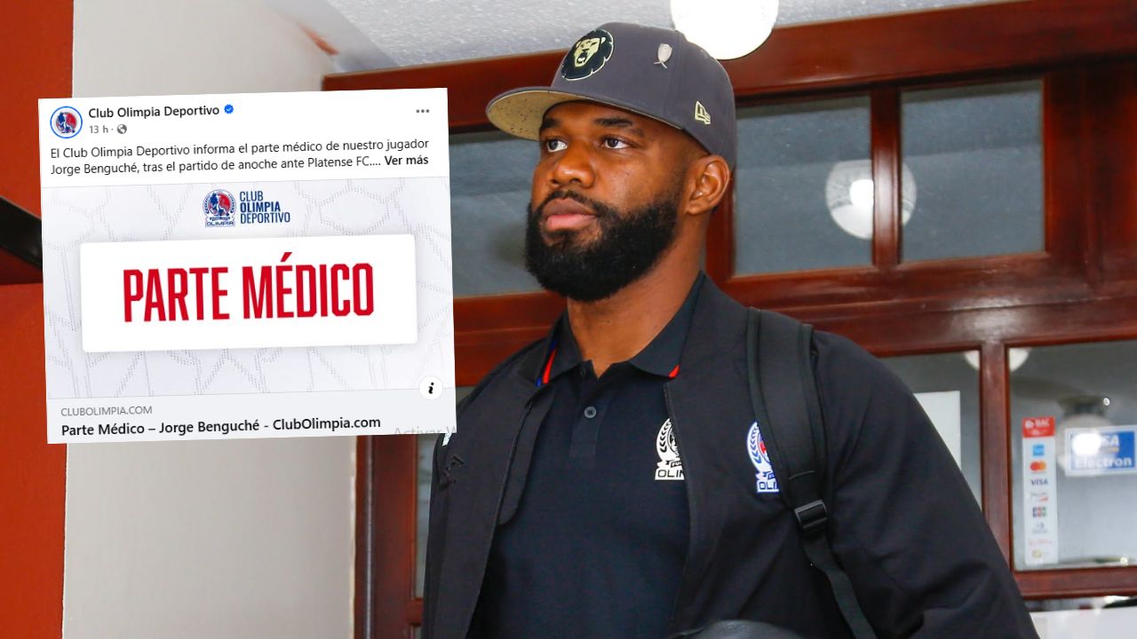 Olimpia revela parte médico de Jorge Benguché tras lesión contra Platense
