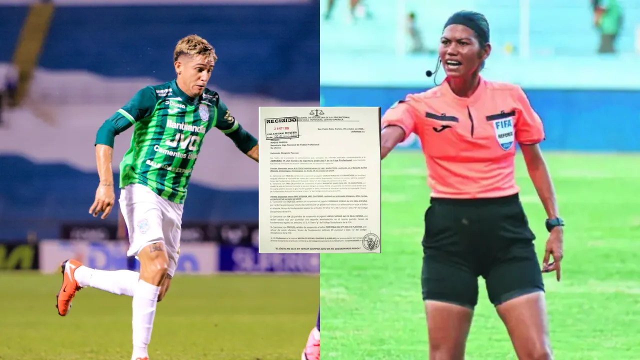 Carlos Pérez sufre duro castigo tras insultar a árbitra hondureña