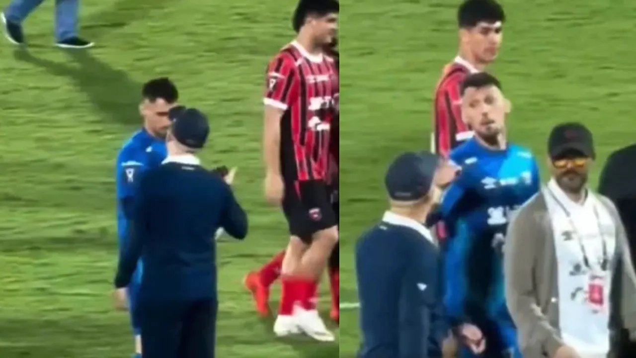 Así inició la discusión entre Javier López y Washington Ortega de Alajuelense