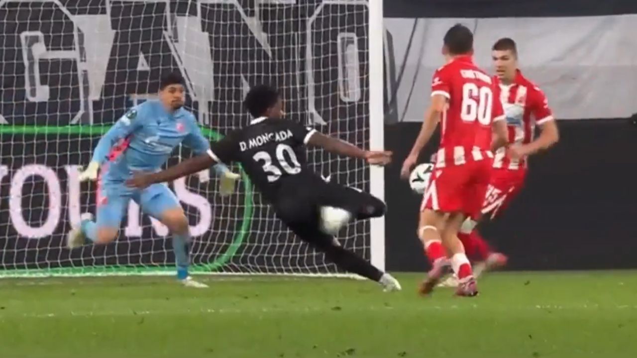 Dereck Moncada anota su primer gol en la Conference League con el Lugano FC